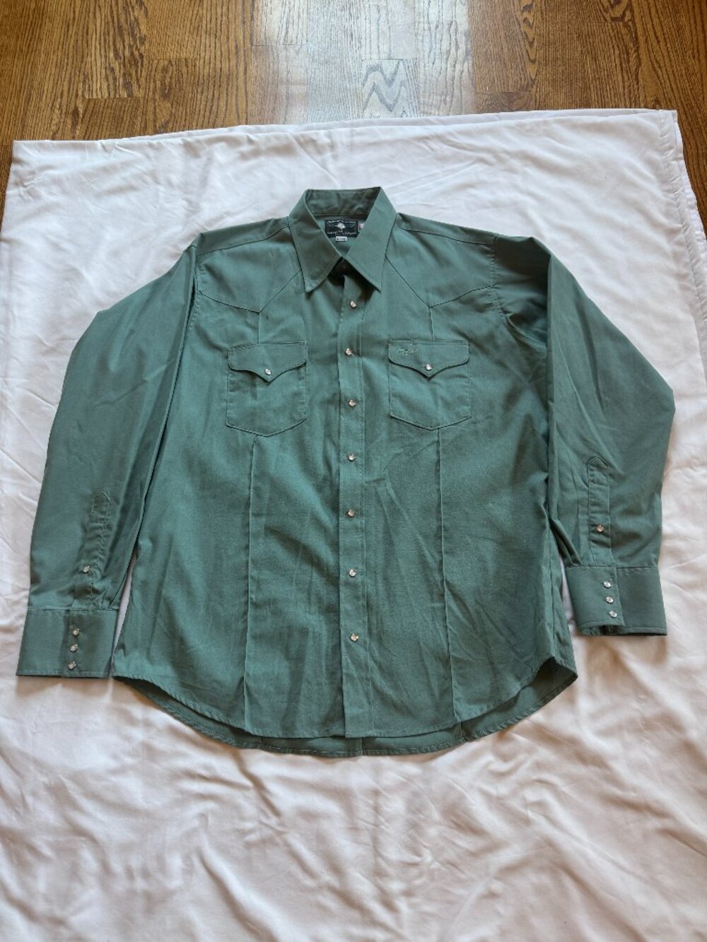 Flying R Ranchwear Men's Sage Green Snap Western Shirt 17.5-36
